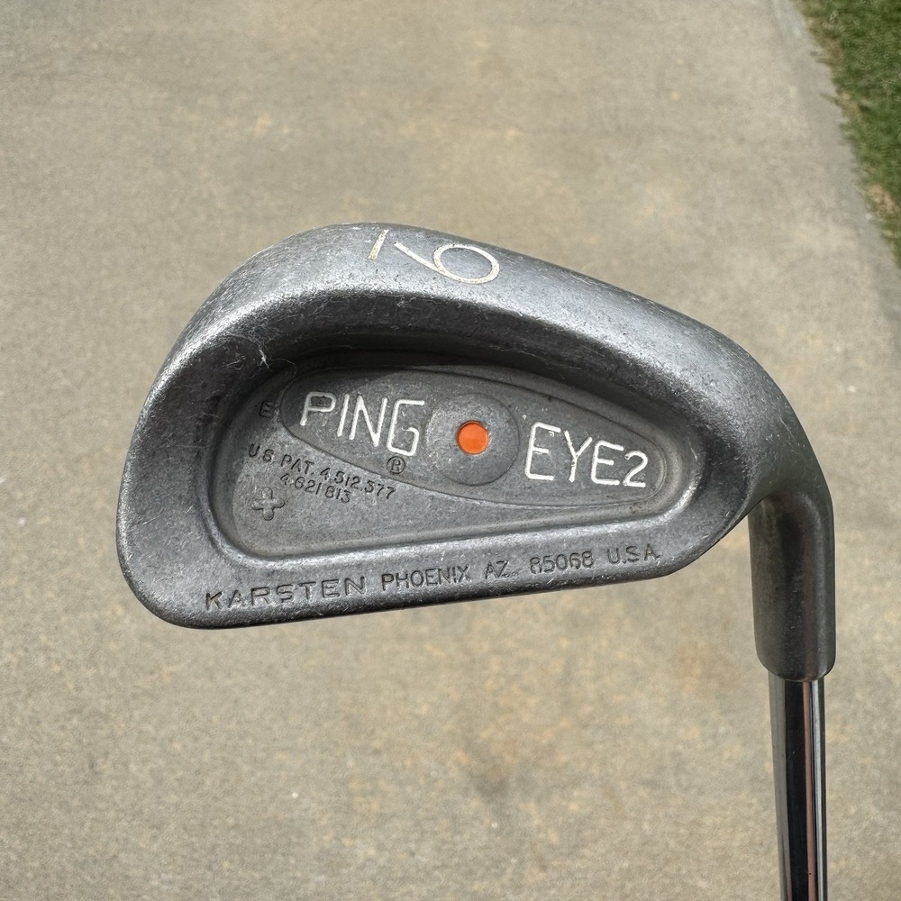 Ping Eye 2 Single 9 Iron Orange Dot Karsten ZZ-Lite Steel Shaft RH 37" Golf